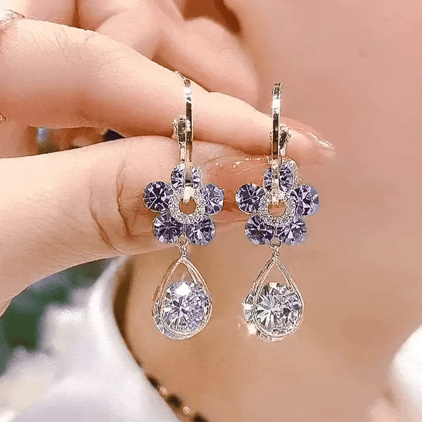 Sunflower Rose Gold Hoop Earrings [ BUY 1 GET 1 FREE ]